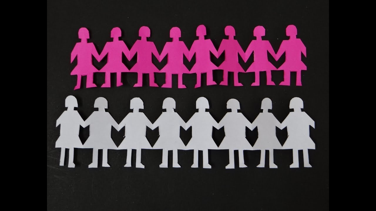 Making Paper Human Chain (easy) - DIY