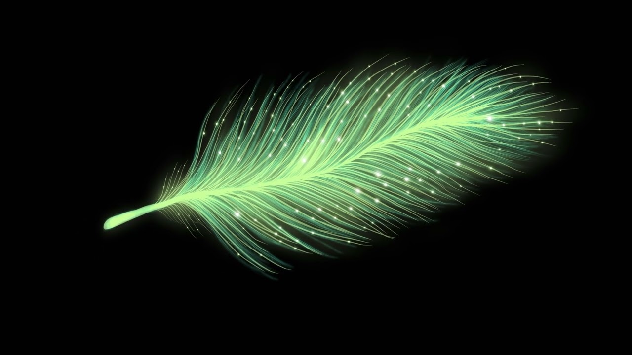 GreenFeather Animated Loop | Creative Flow Music | Background for Drawing and Art