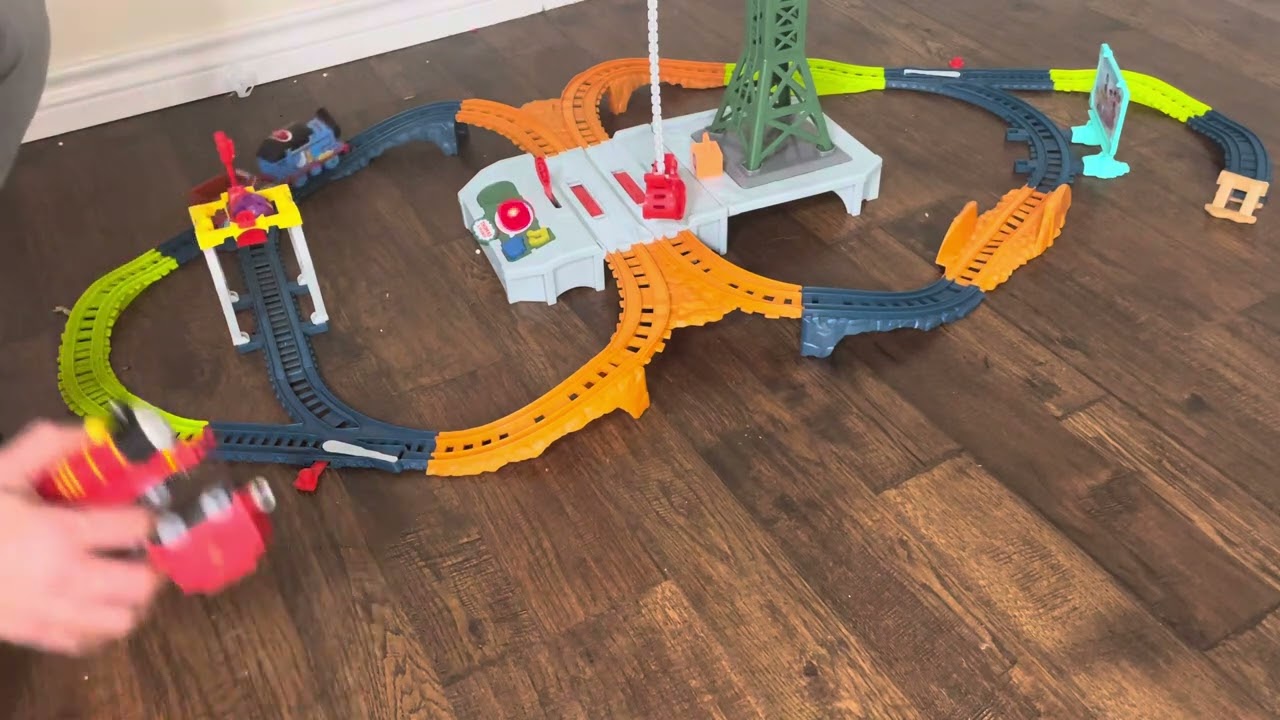 Review of Thomas and Friends- Talking Cranky Delivery Train Set configuration 2