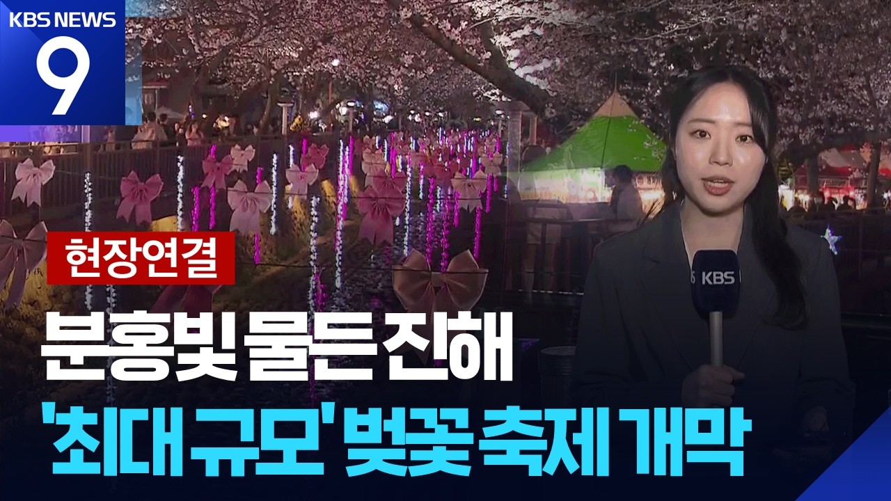 [현장연결] 더 화려해진 &lsquo;진해군항제&rsquo;&hellip;&ldquo;분홍빛 설렘 가득&rdquo; ​[9시 뉴스] ​​/ KBS  2026.03.27.