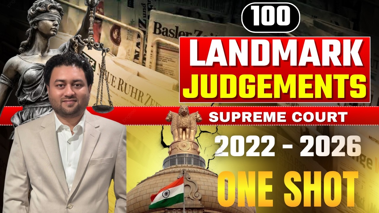 TOP 100 LANDMARK JUDGEMENT BY SUPREME COURT || #upapo UP APO 2026 || Bihar APO 2025 ||