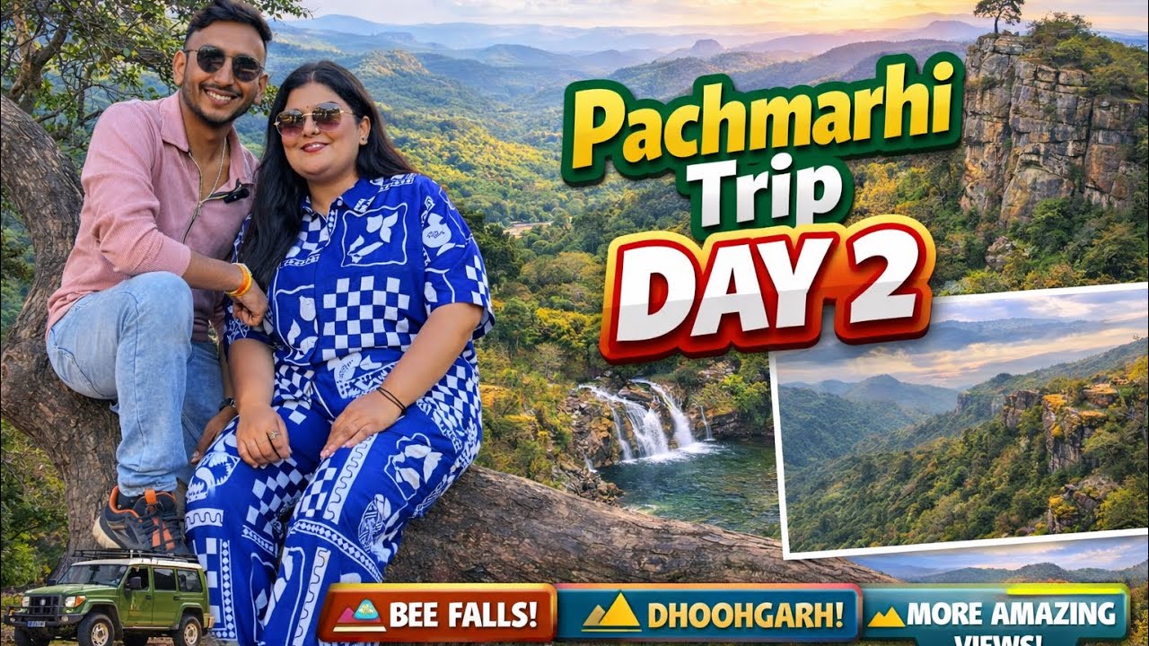 Pachmarhi Trip Day 2 🌄 #PachmarhiTrip#PachmarhiVlog#PachmarhiDay2#TravelVlog#CoupleVlog