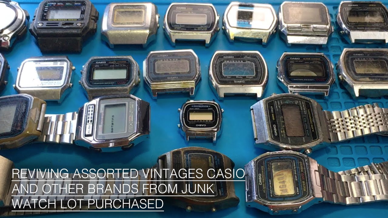 REVIVING ASSORTED 80'S & 90'S VINTAGE CASIO WATCHES FROM JUNK WATCH LOT PURCHASE | CAN IT BE SAVED?