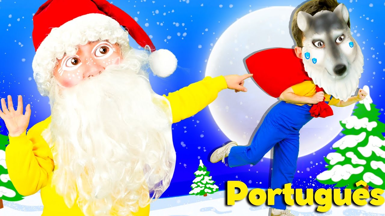 História de Feliz Natal com Papai Noel e o Lobo Cinzento 🎅| Músicas Infantis | Coco Froco Português