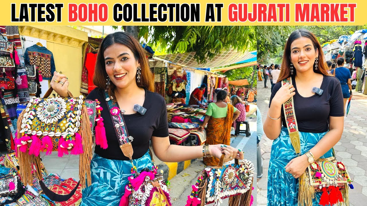 Gujrati market || Boho Bags || Silver Jewelry || Gujarati market cp || Gujarati Lane 