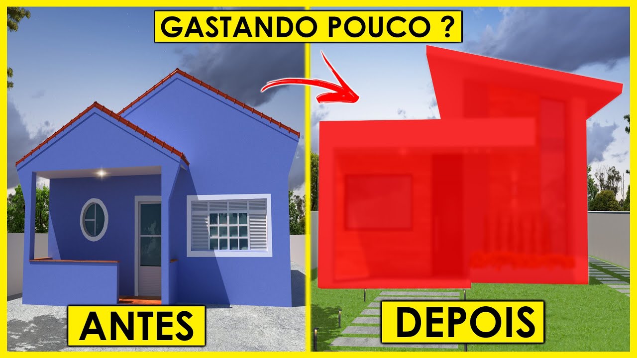 FACHADA DE CASAS MODERNAS E SIMPLES - GASTANDO POUCO