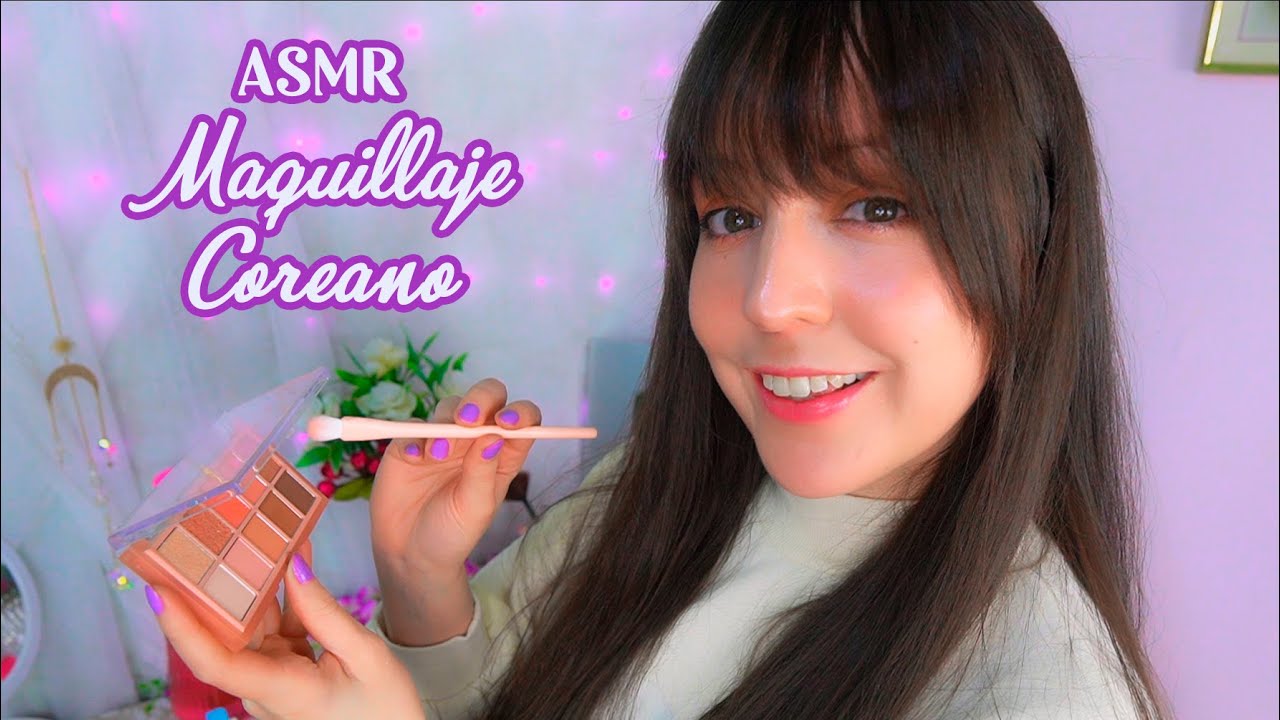 ⭐ASMR [Sub] Реалистичный корейский макияж 💜 Мягкая речь, многослойные звуки