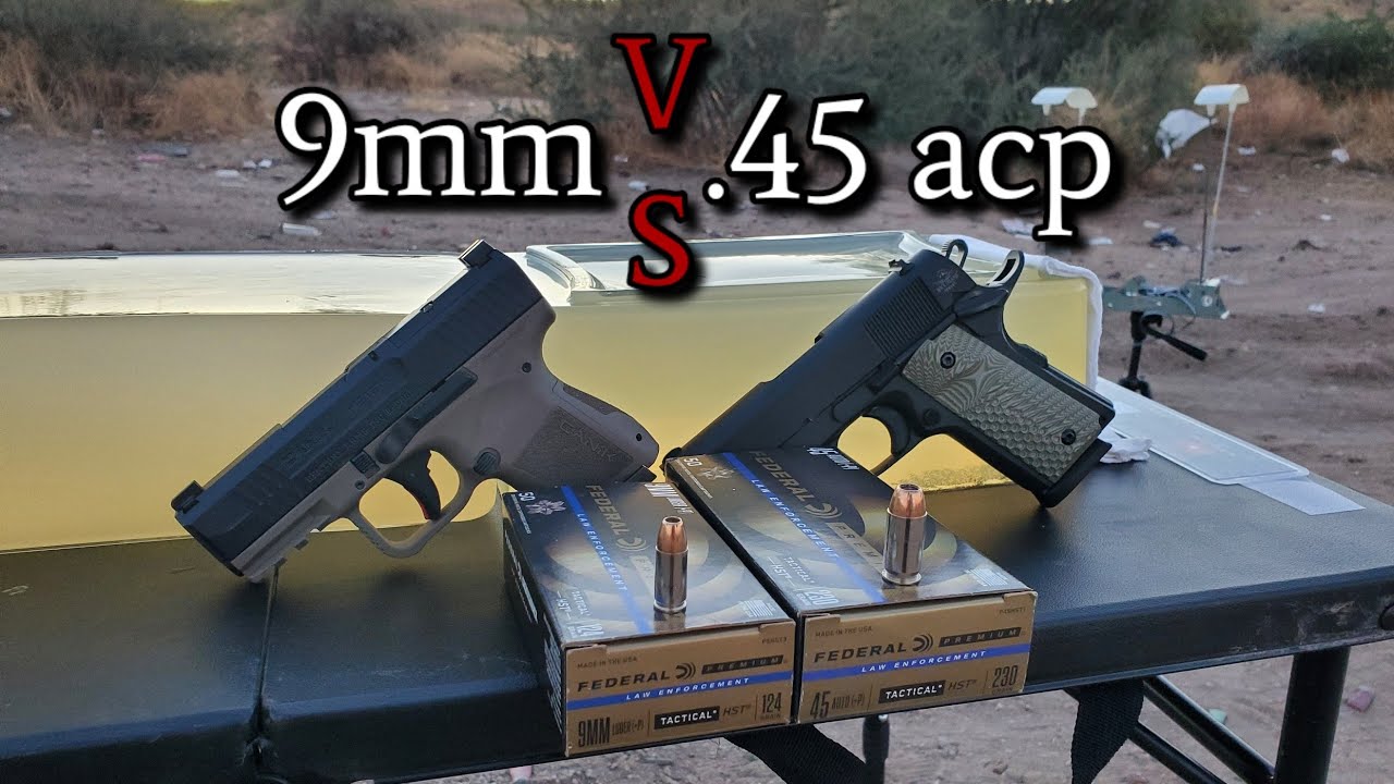 9mm VS .45 acp Ballistics Gel Test