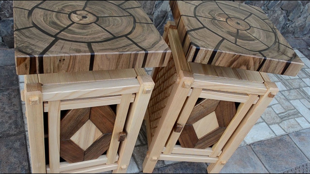 Ash and walnut Night Stands