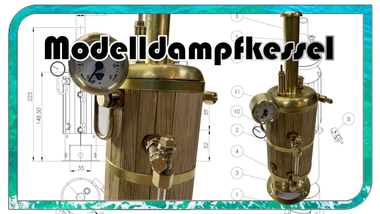 DIY Modelldampfkessel / Steam boiler