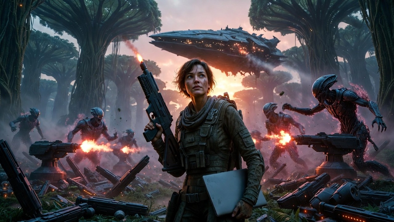 🌌 One Human Ranger Destroyed 17 Elite Alien Hunters… And Saved Earth 😱