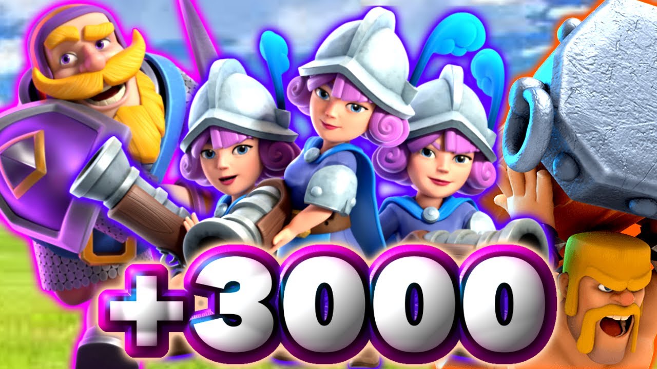 Go 🏆+3000 with 3M Bridge Spam deck😍-Clash Royale