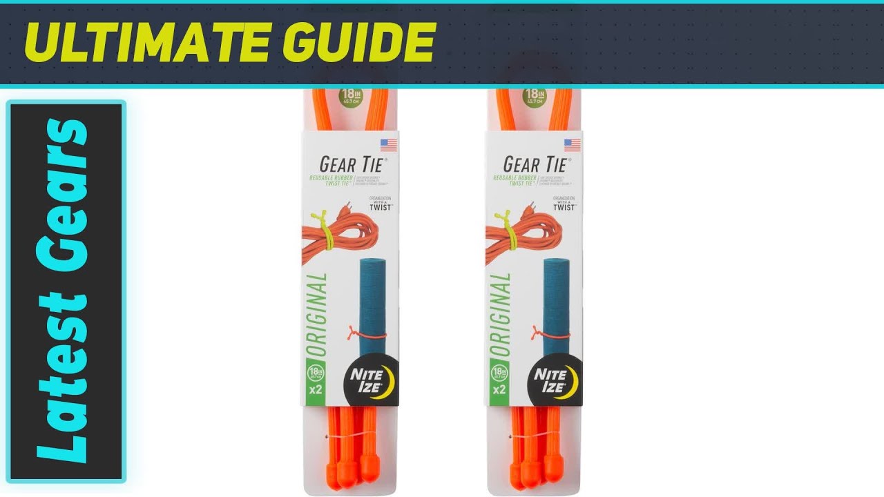 Nite Ize Gear Tie 18 Inch - Best Reusable Twist Ties for Organizing and DIY