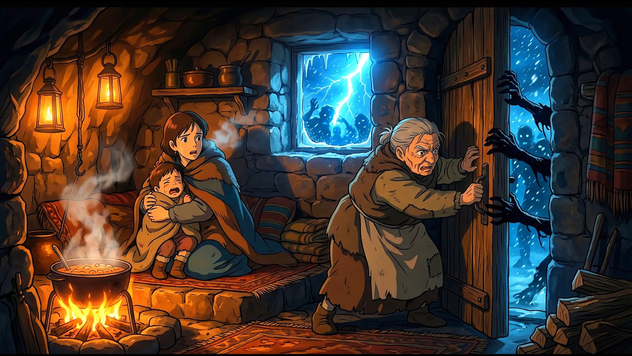 Cozy Cave Life in a Blizzard ❄️ | Surviving Aftermath Zombie Apocalypse | Ghibli Style Cooking ASMR