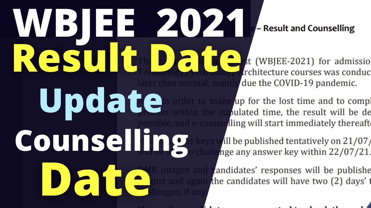 WBJEE 2021 Result Date | Counselling and Answer Key