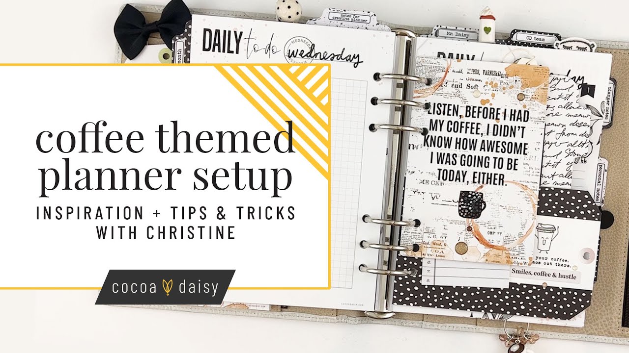 Coffee Themed Planner Setup with Christine at Cocoa Daisy