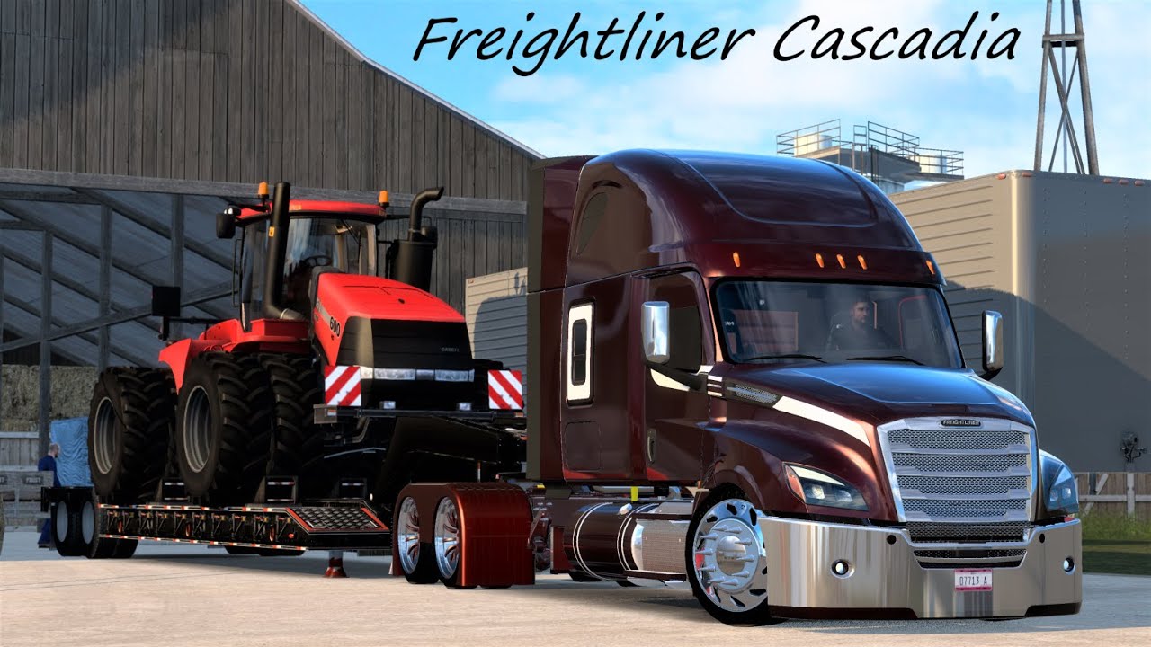 American Truck Simulator 2021 4k Freightliner Cascadia Custom Case Haul Pendleton to Burns 1.41