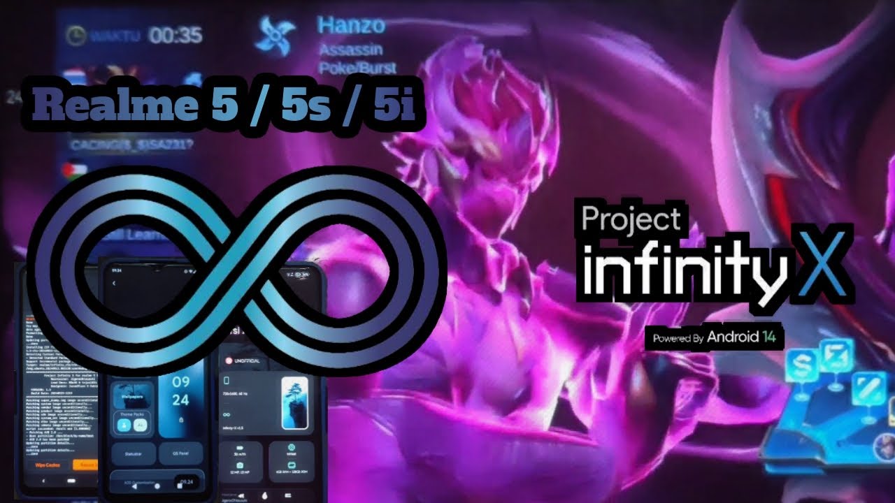 Project Infinity v1.5 di Realme 5 / 5i / 5s || Install dan Review Custom Rom Android 14 ||