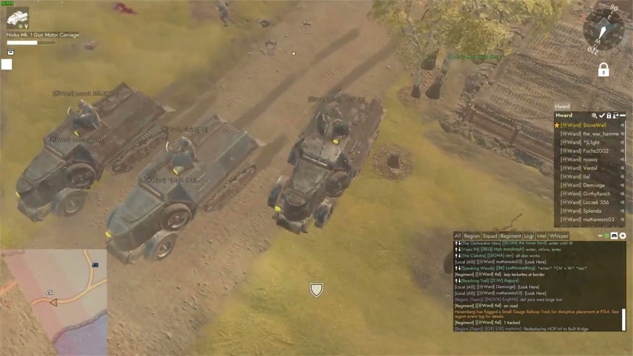 Foxhole War : 119 - HalfTrack QRF At SlipChain ( Kings Cage To West Gate Border )