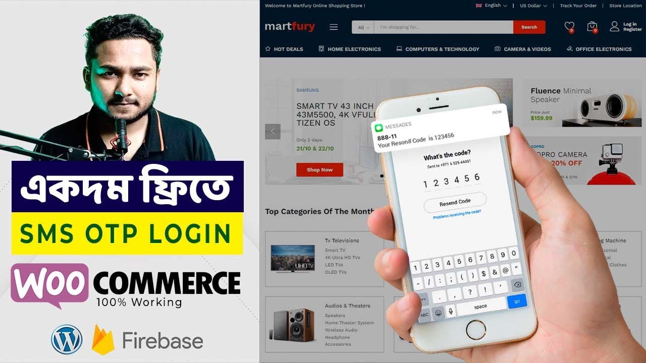 WooCommerce Mobile Number OTP Login with Firebase Phone Authentication