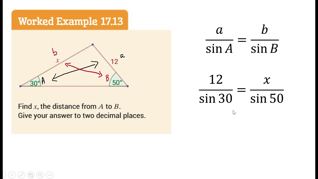 #2 sine rule looking for side