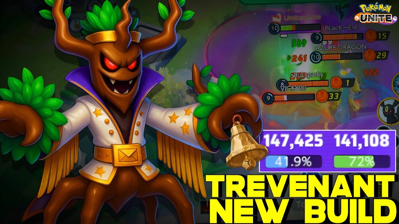 THIS NEW TREVENANT BUILD IS INSANELY BROKEN FOR SOLO QUEUE 😲 | POKEMON UNITE  