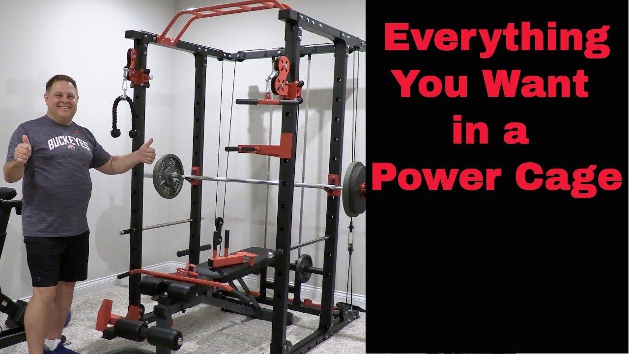 Mikolo Power Cage, 1500lbs Power Rack with LAT PullDown and Cable Crossover System, Pulley System