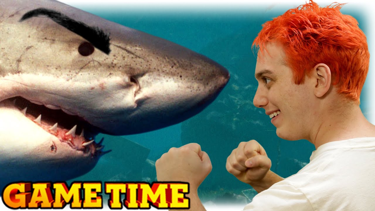 LASERCORN FIGHTS A SHARK! (Gametime w/ Smosh Games)