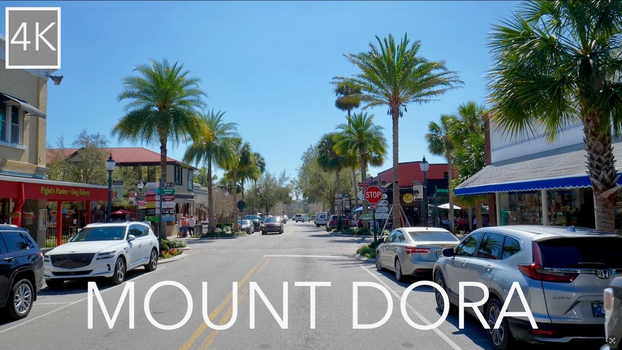 Festival City Driving Tour 4K - Mount Dora Florida Town Drive