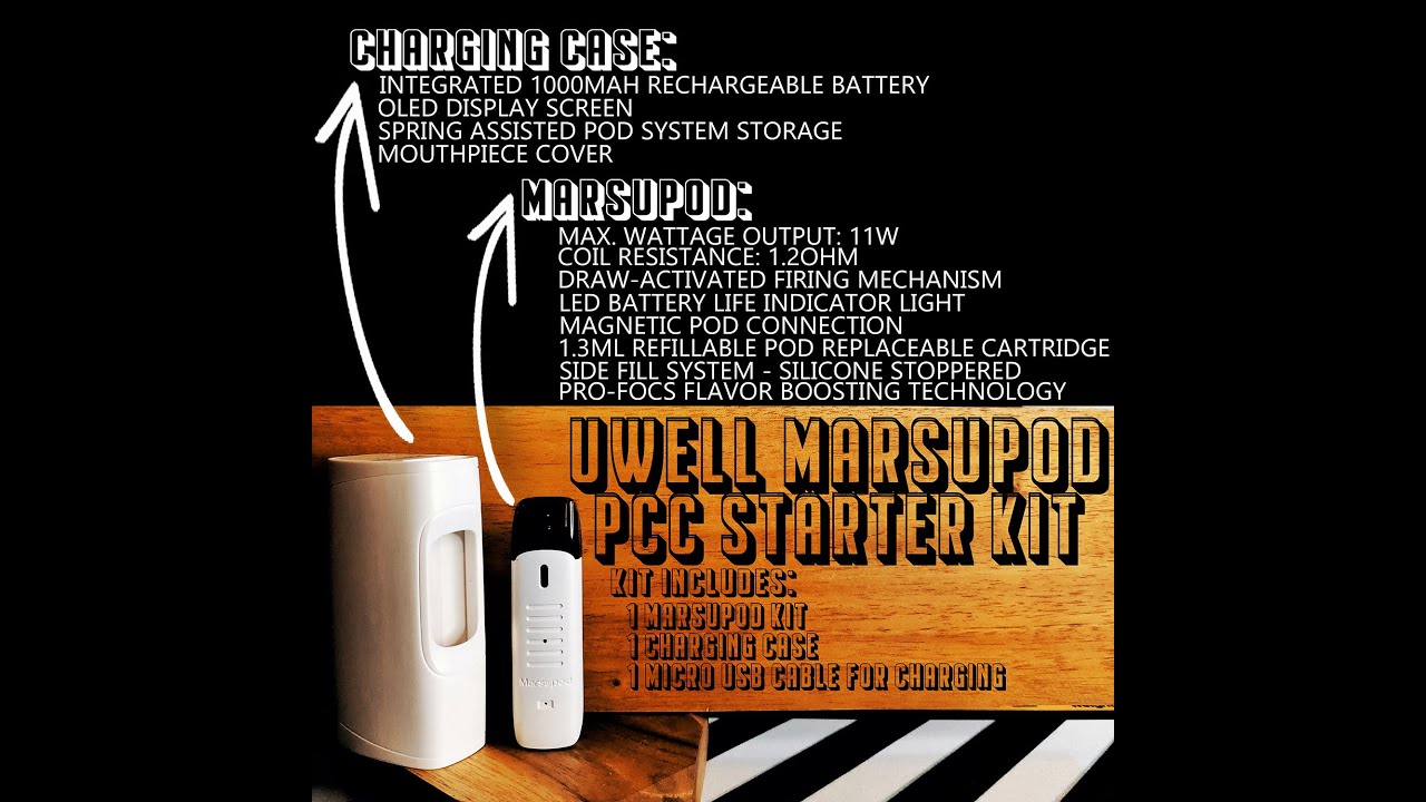 Uwell Marsu Vape Pod PCC Starter Kit Unboxing Video