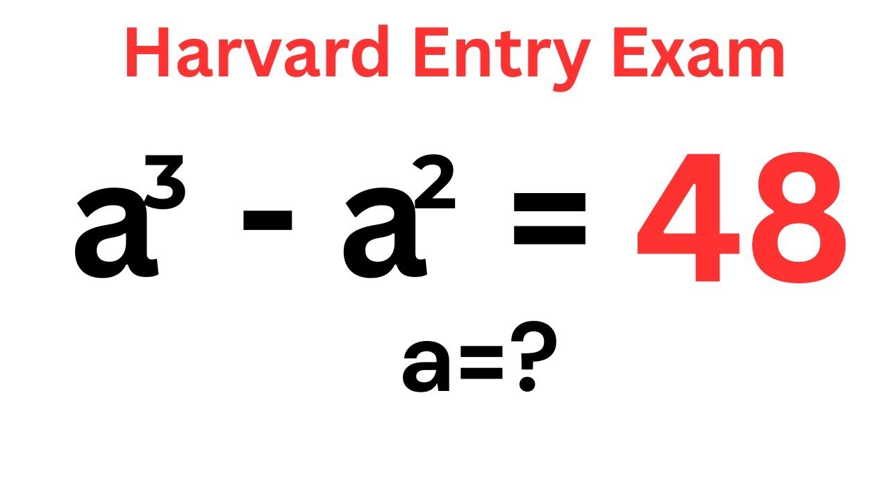 A Beautiful Math Exam Question | Solve For a | Hardest Algebra Question...