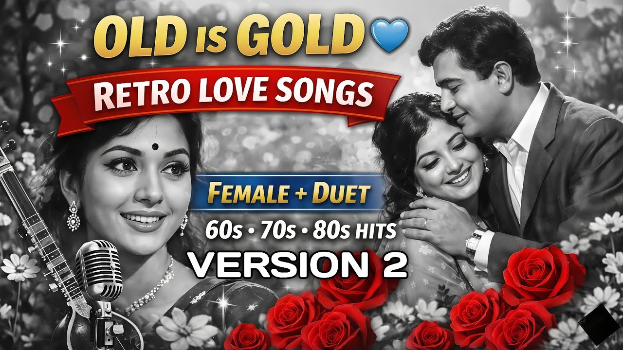 Old Is Gold Hindi Songs 💙 Retro Bollywood Love Playlist 2 | Female & Duet | 60s 70s 80s AI Songs