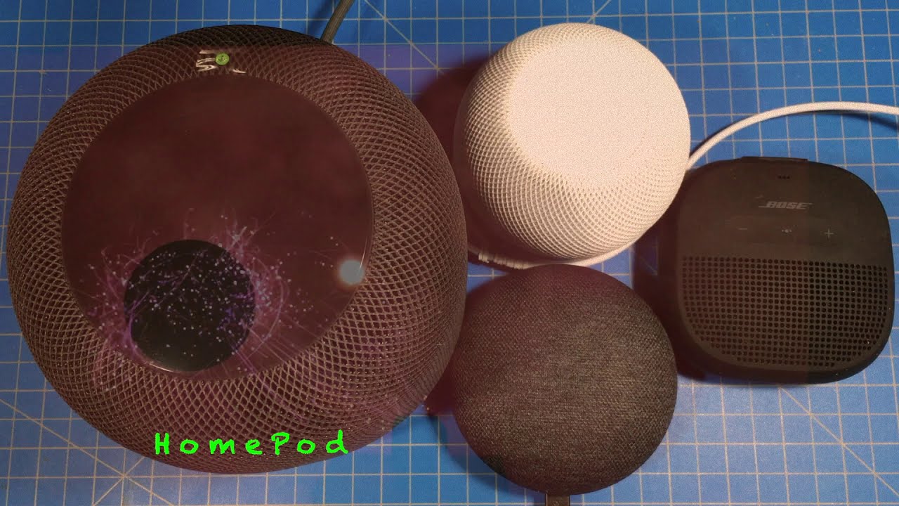 HomePod Mini VS Bose SoundLink Micro VS Google HomeMini VS Original HomePod SPEAKER SOUND TEST