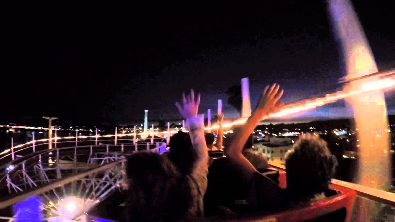 GoPro: "Giant Dipper" at night - Santa Cruz Beach Boardwalk