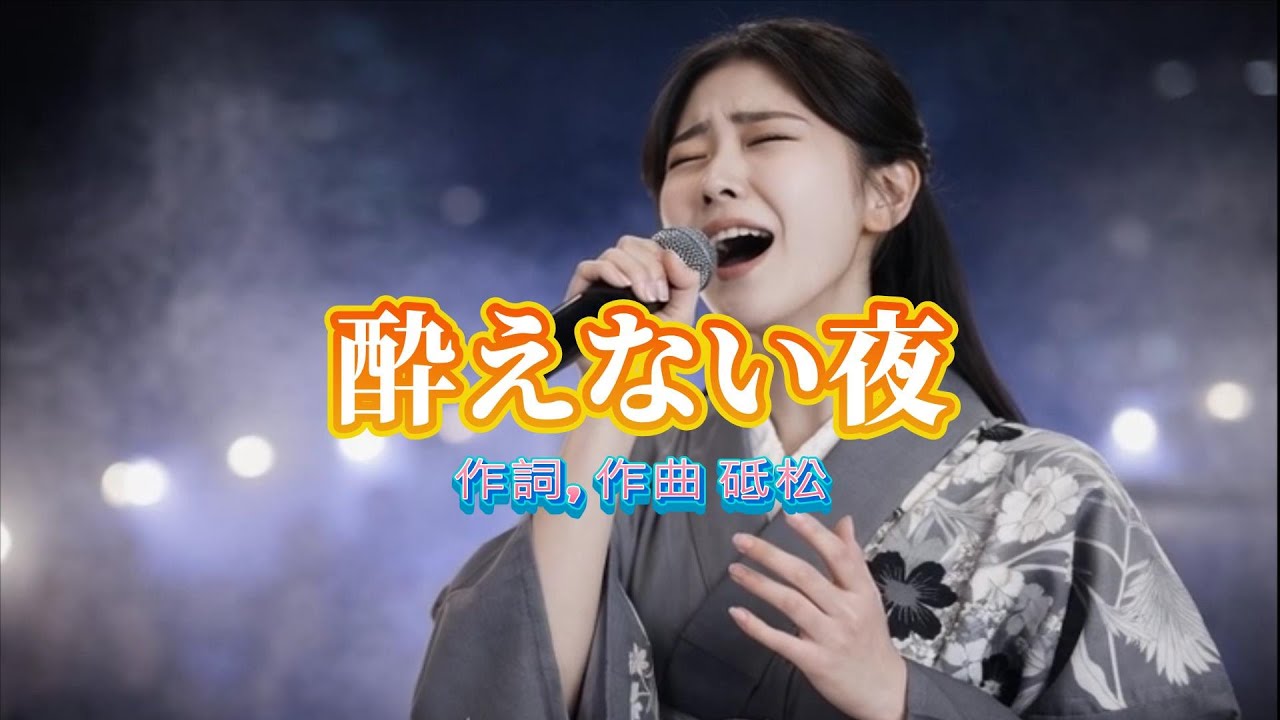 演歌 - 酔えない夜. 作詞, 作曲 砥松