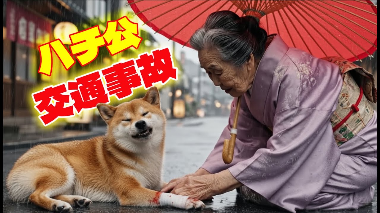 「ハチ公、配達中の事故」– おばあさんの手作りうどんで優しく癒される物語