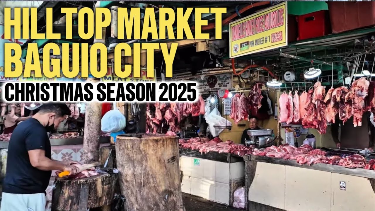 BAGUIO CITY HILLTOP MARKET WALKING TOUR SCENE - Coldest Christmas Season Baguio city Philippines
