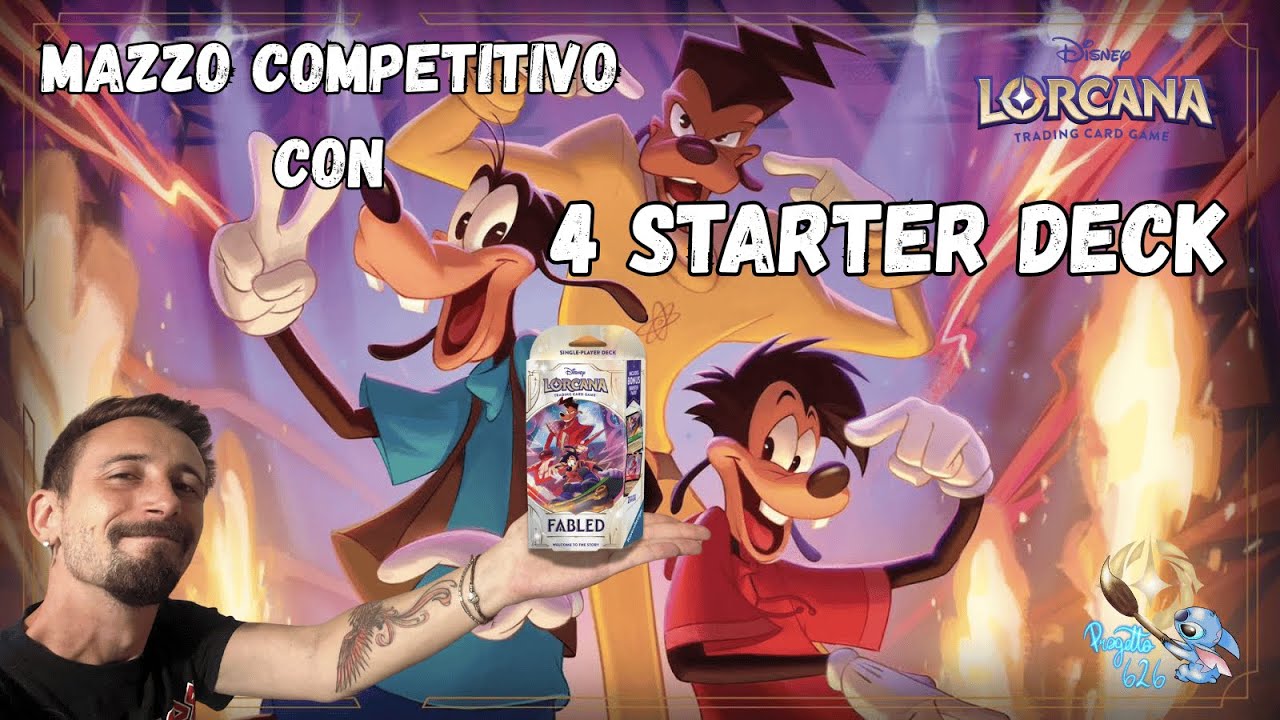 Come iniziare a giocare competitivo con 4 starter deck Lorcana Fabled Powerline