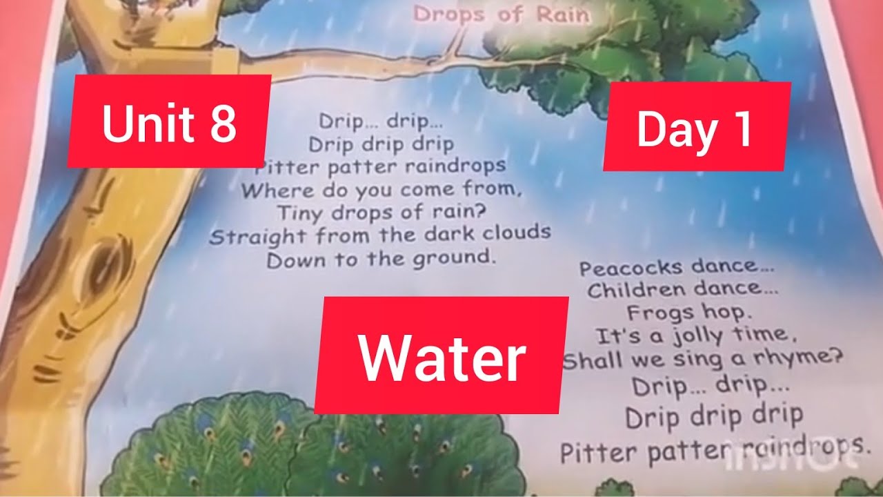 Term 3 Unit 8 Water Day 1/Song Pitter patter raindrops English Ennum Ezhuthum