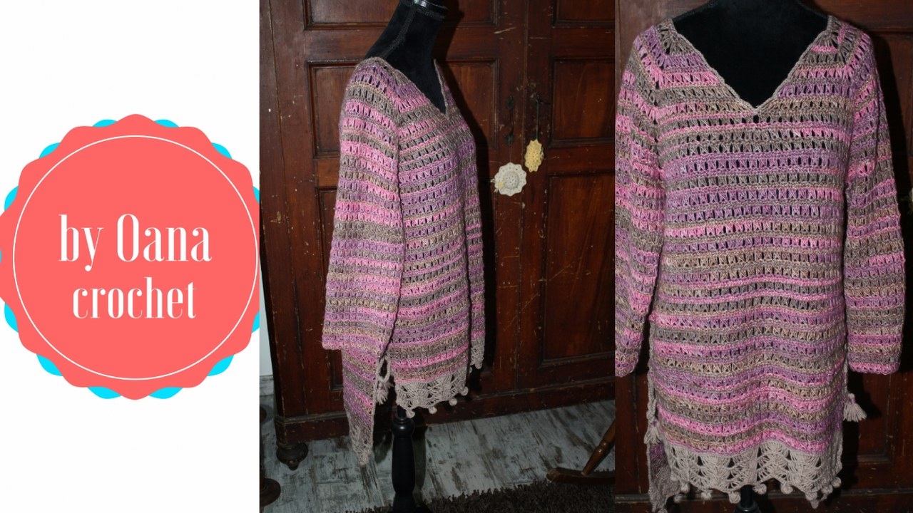 Crochet broomstick lace tunic by Oana