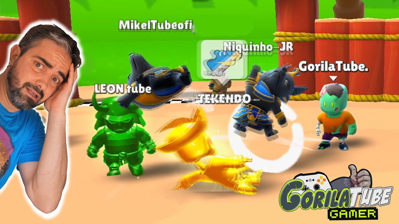 PATEANDO YouTubers en Stumble Guys