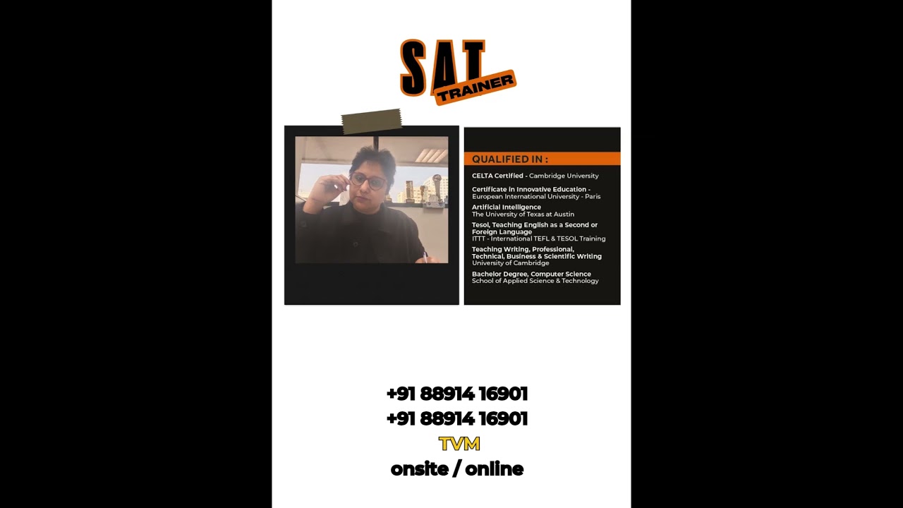 Best SAT Coaching in Trivandrum, Kerala | Online SAT Classes, Practice Tests & Certification