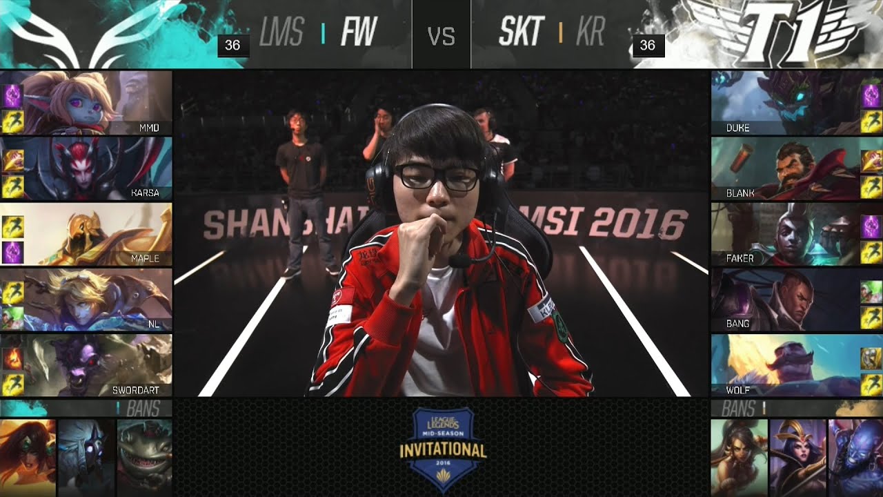 FW vs SKT Highlights - FLASH WOLVES vs SK TELECOM T1 - 2016 MID-SEASON INVITATIONAL