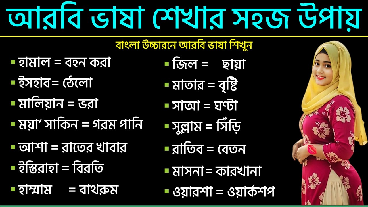 সৌদি ভাষায় ৩৮৬টি শব্দের বাংলা অর্থ|আরবি ভাষা শিক্ষা|আরবি ভাষা শেখার সহজ উপায়