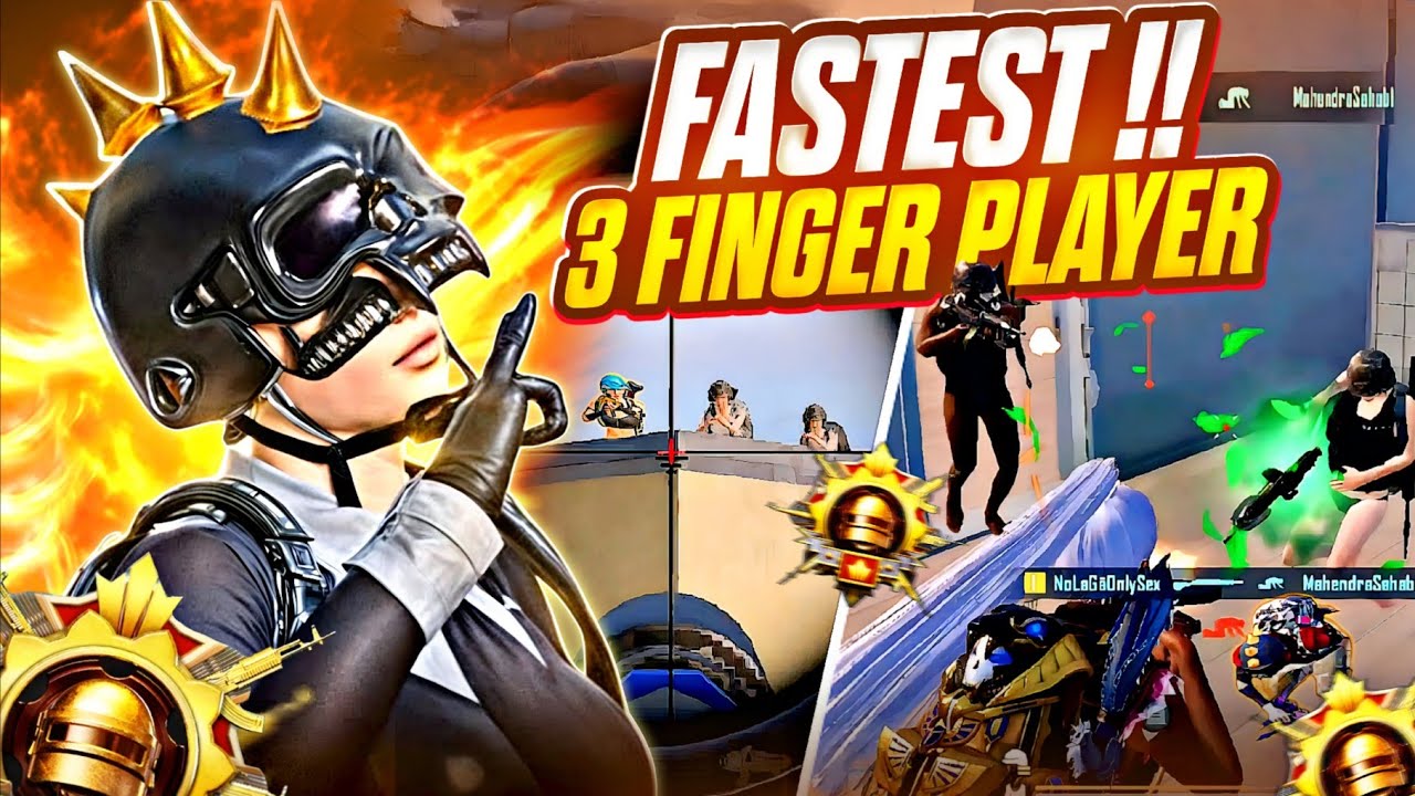 Fastest 3 Finger Player in India ‼️😱 | Intense 1v4 Clutches| BGMI
