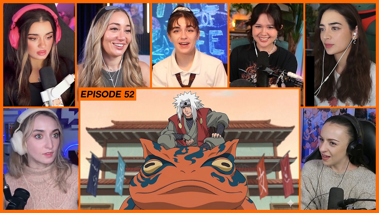 [GIRLS REACT] Jiraiya First Appearance | Naruto Ep 52 Girl Reaction Mashup