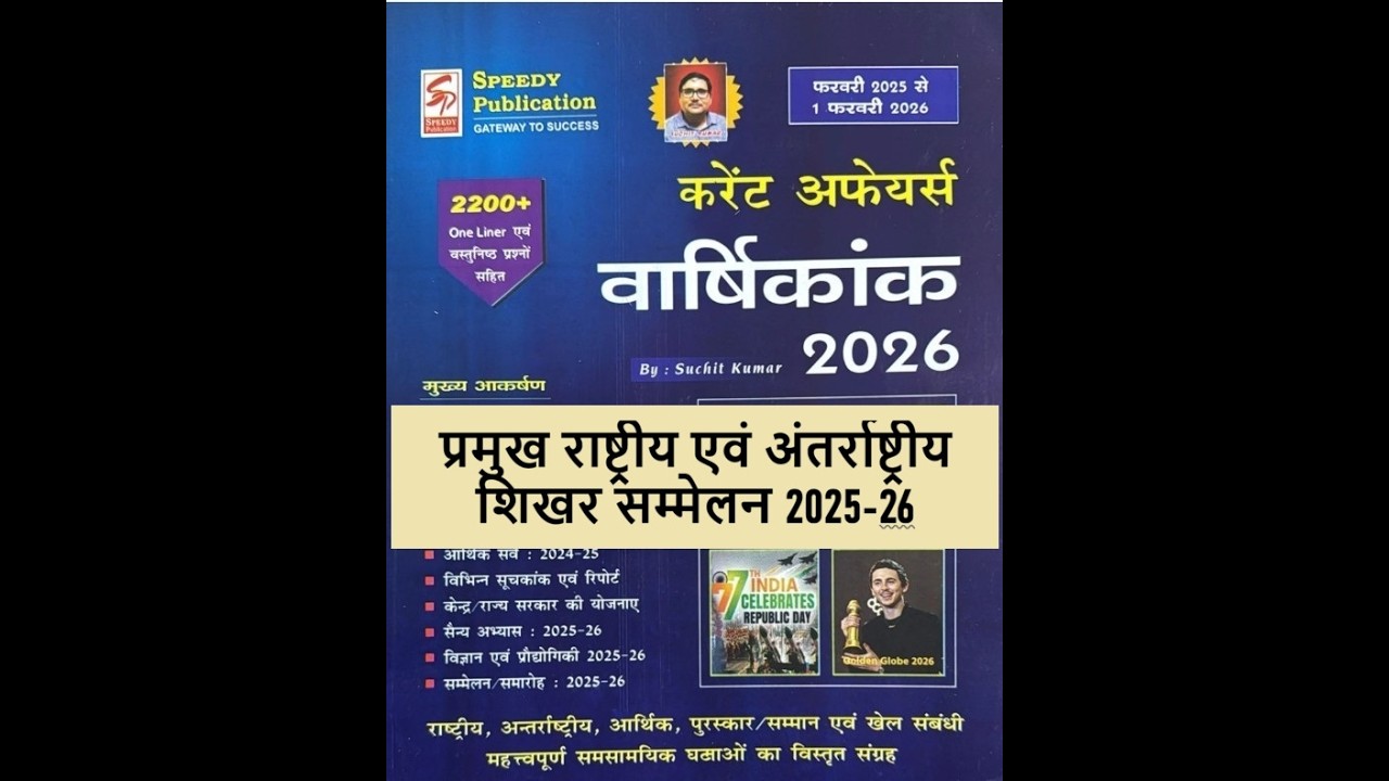 प्रमुख राष्ट्रीय एवं अंतर्राष्ट्रीय शिखर सम्मेलन 2025-2026, Speedy Current Feb 2026 (AEDO, BSSC etc)