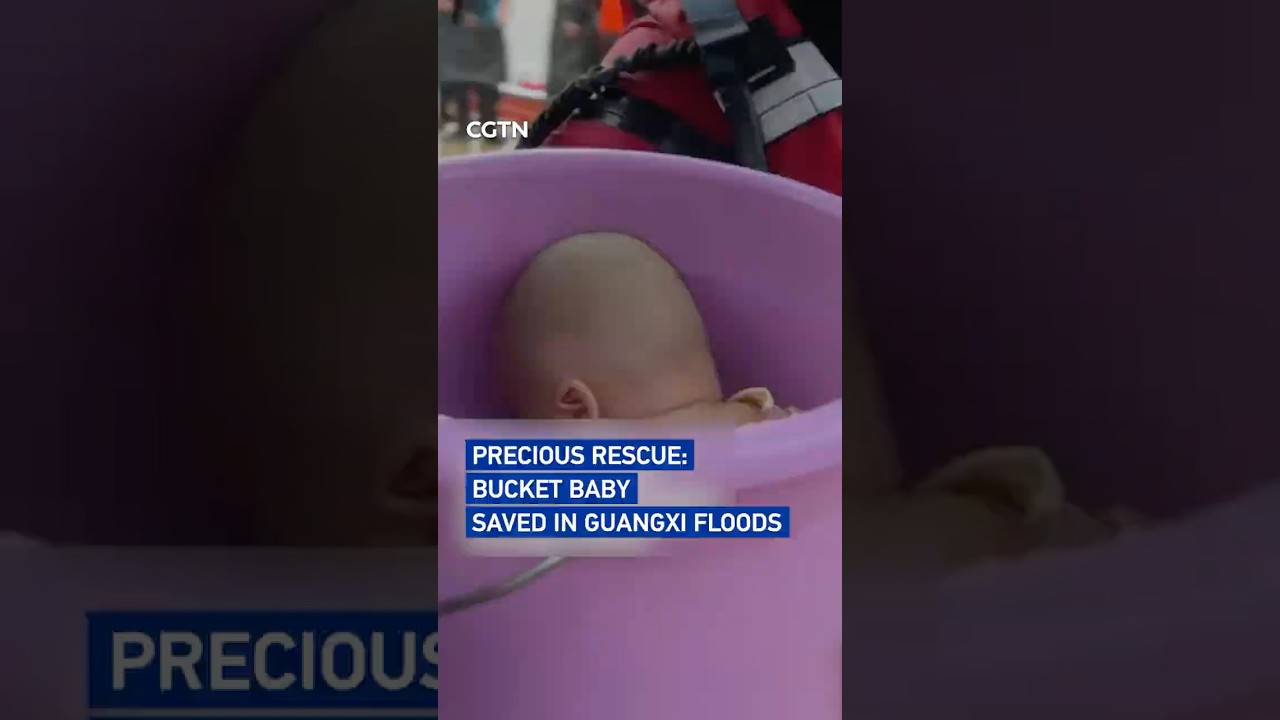 Precious rescue: Bucket baby saved in Guangxi floods
