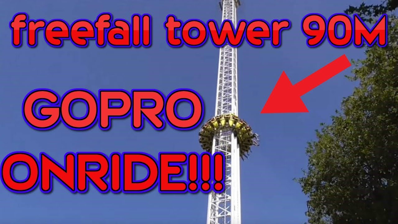 FREEFALL TOWER 90 Meter GO-PRO ONRIDE!!!