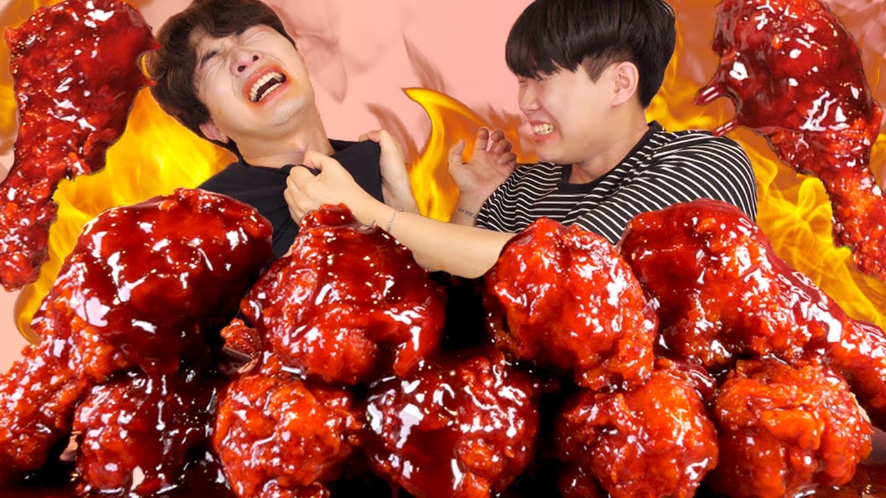 MUKBANG ASMRㅣСплошная С Еда Друзья с криком🔥Spicy Nuclear Fire Chicken Korean 후니 Hoony Eatingsound